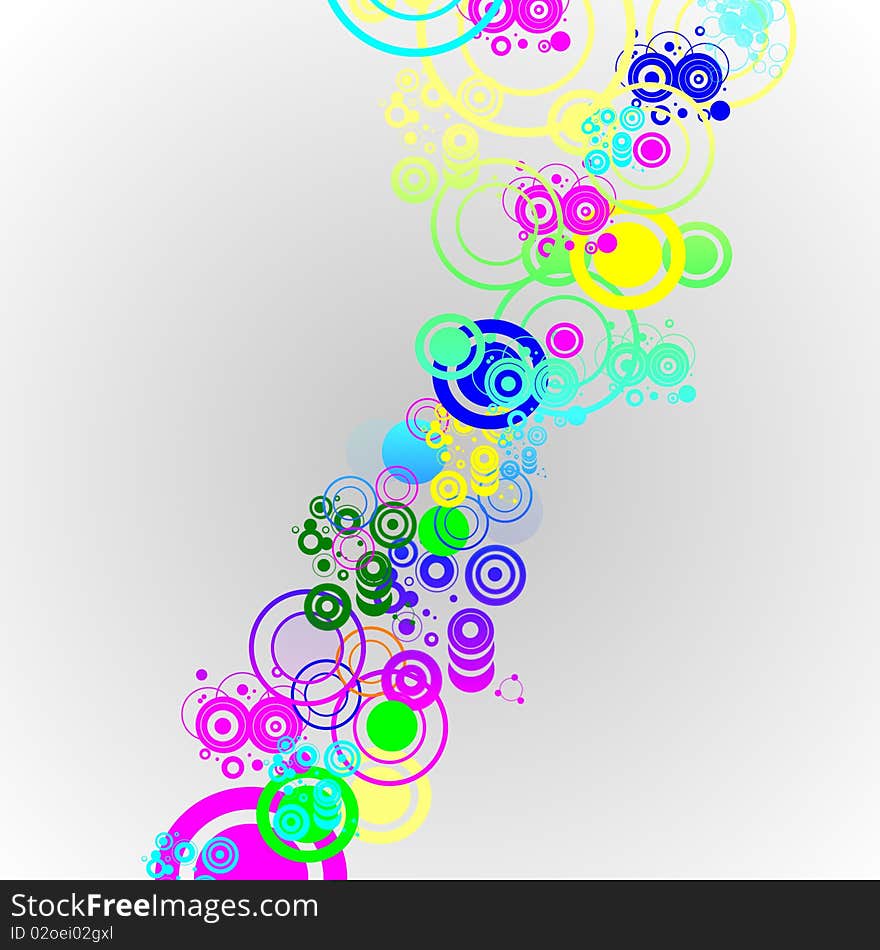 Abstract colorful background with circles