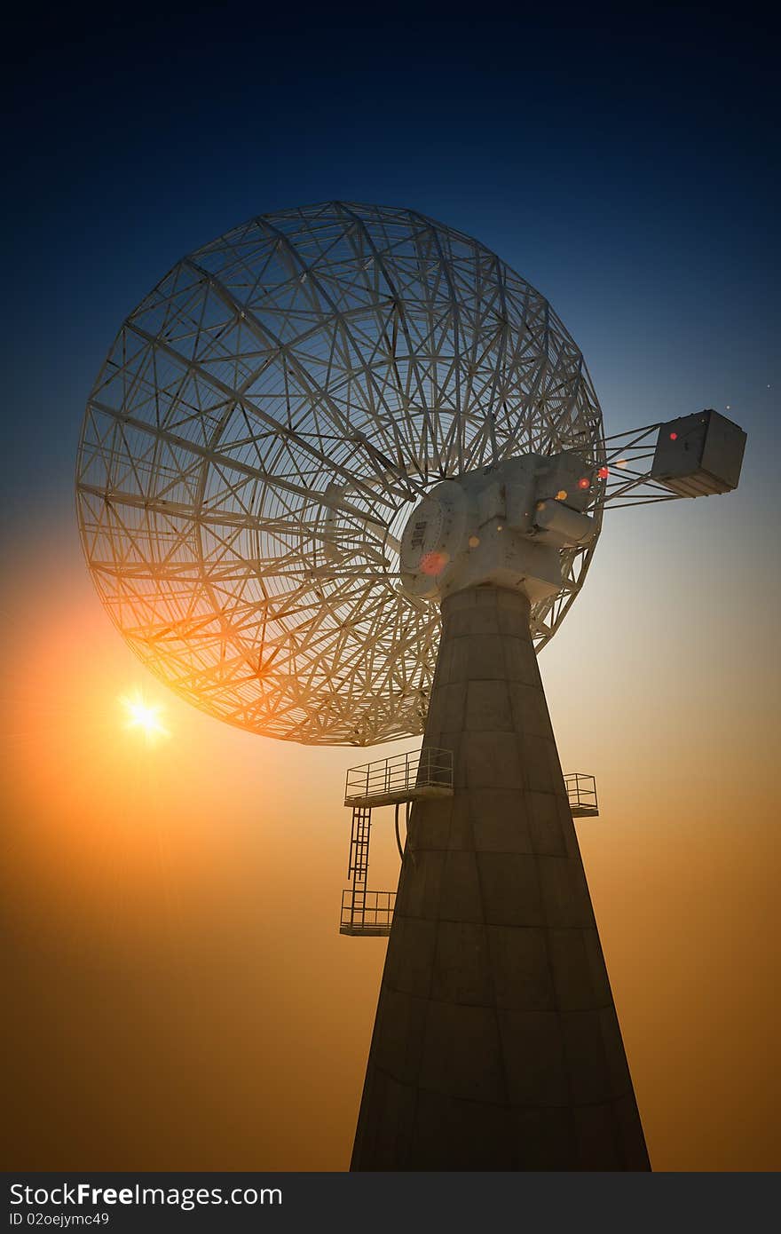 Radar on a background of the sky. Radar on a background of the sky