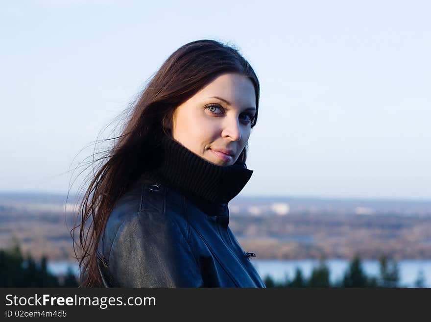 Beautiful woman closeup