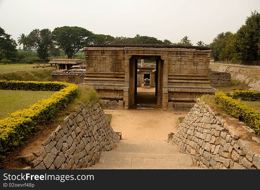 Old Buddhist building, temple and statue. Old Buddhist building, temple and statue