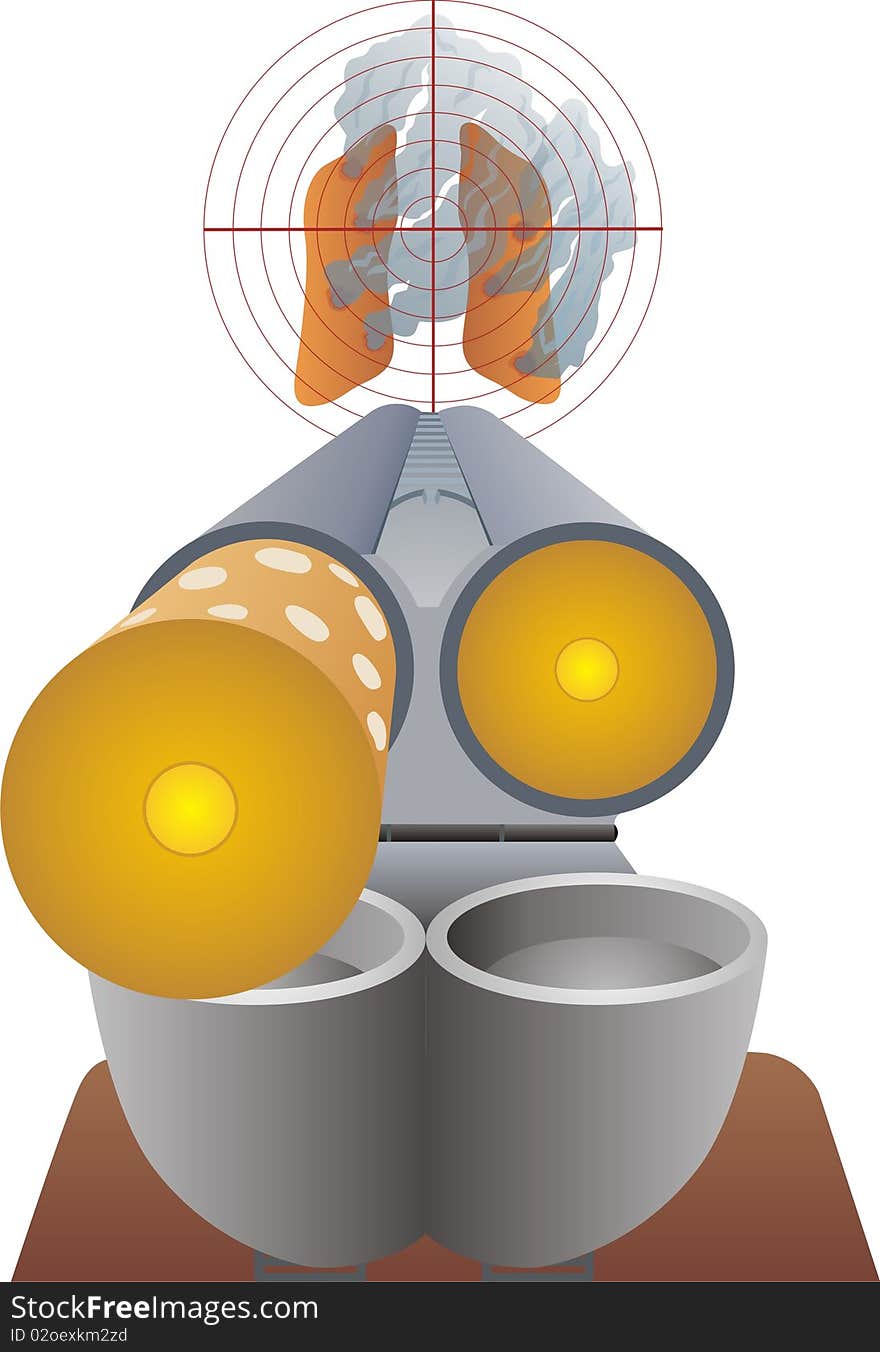 An abstract image of a habit as smoking. The harm caused by tobacco use our body. An abstract image of a habit as smoking. The harm caused by tobacco use our body