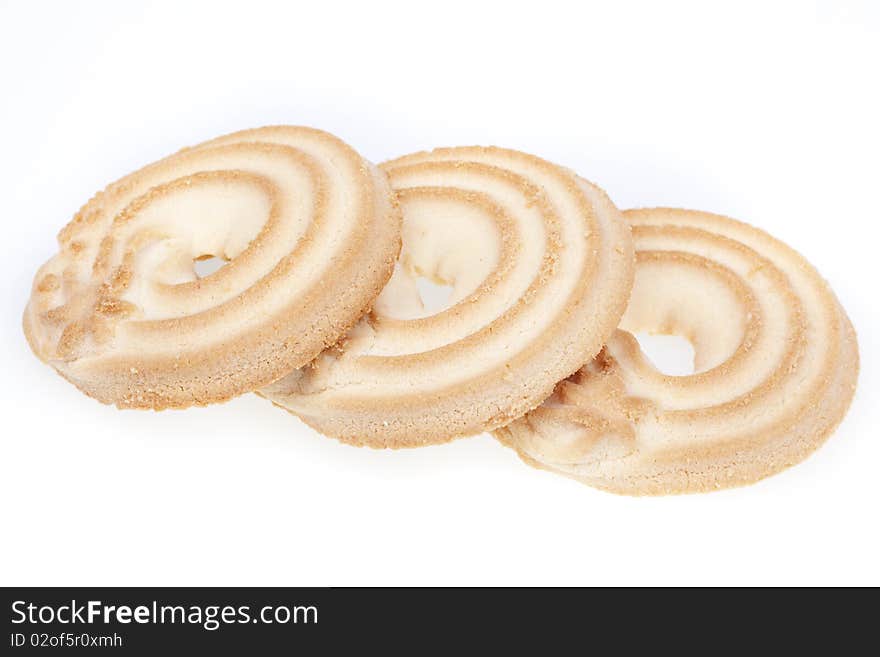 Biscuits isolated on white background. Biscuits isolated on white background