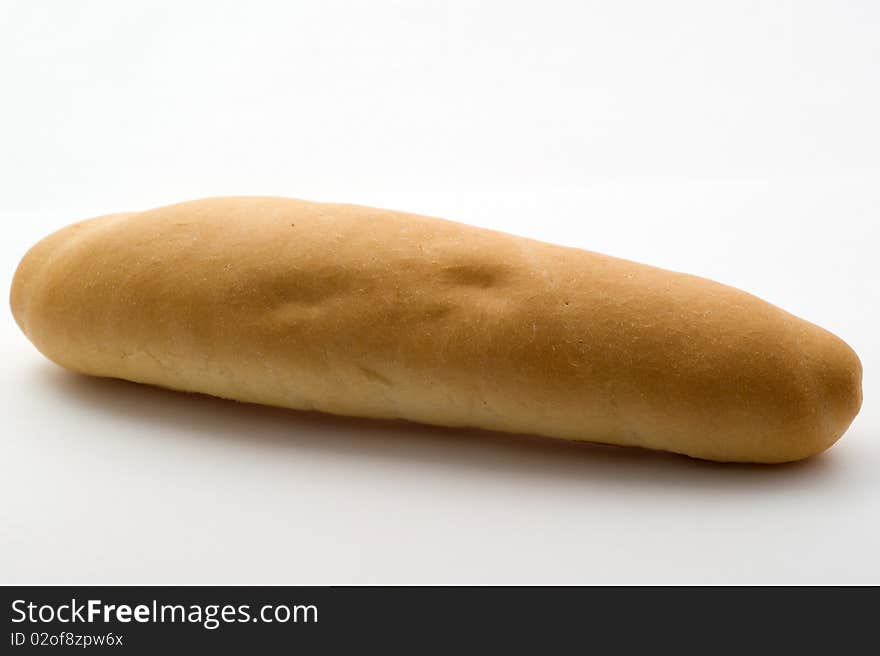 Wheat bread on the white background