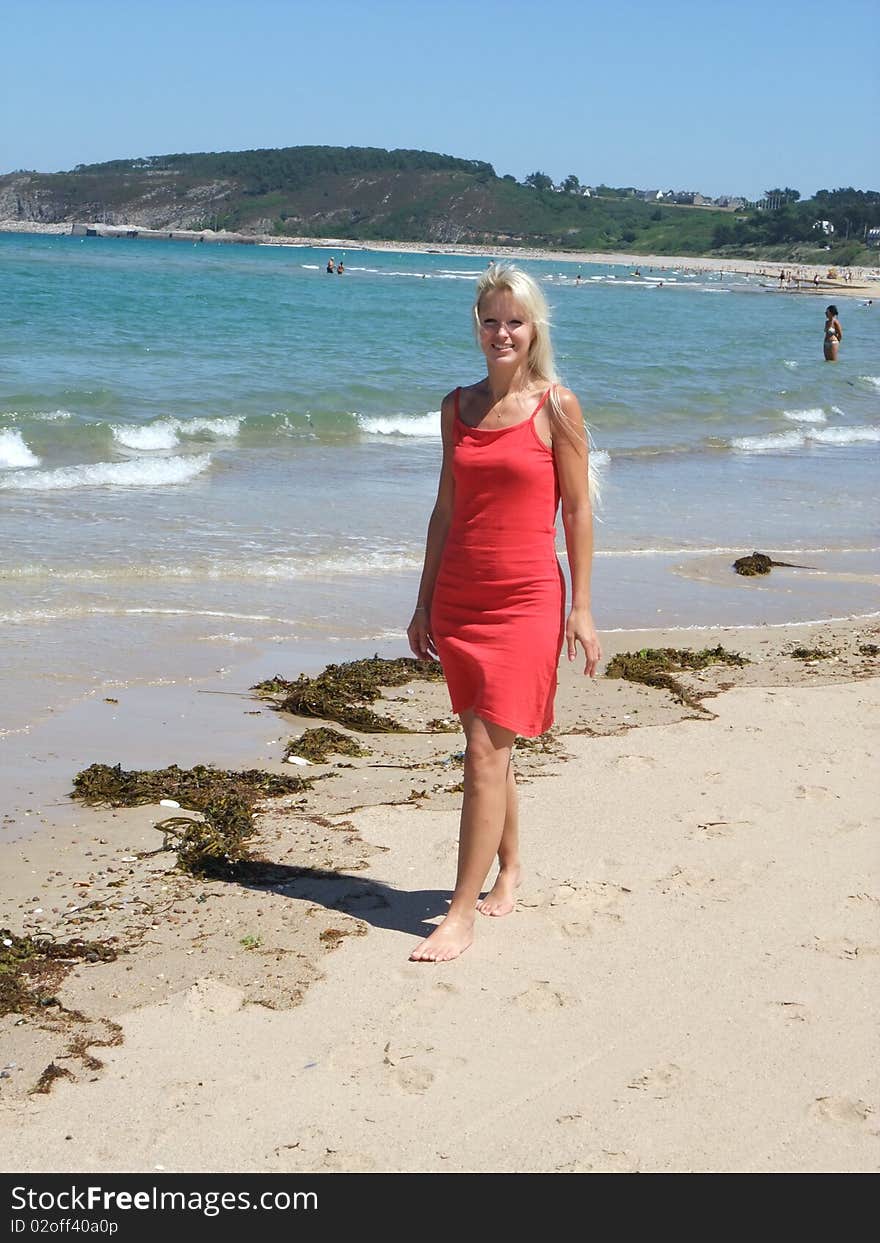 Woman at beach