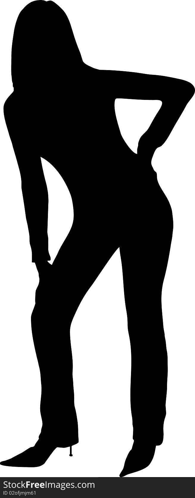 Illustration of a women posing. Illustration of a women posing