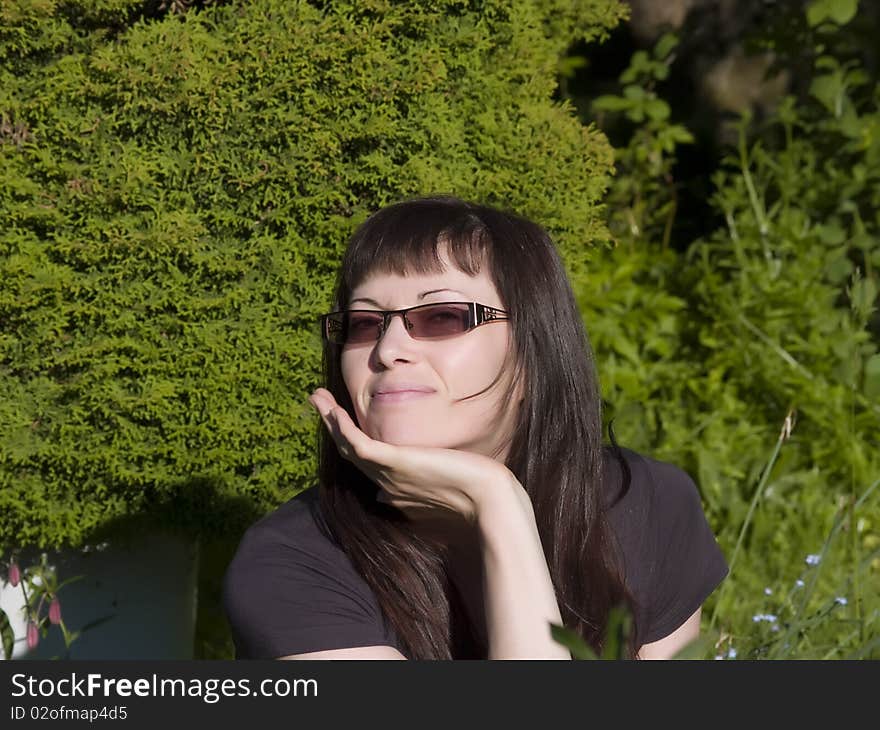 Close-up of a beautiful lady isolated on a white