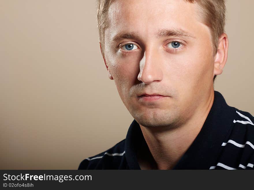 Portrait of young man. studio shot