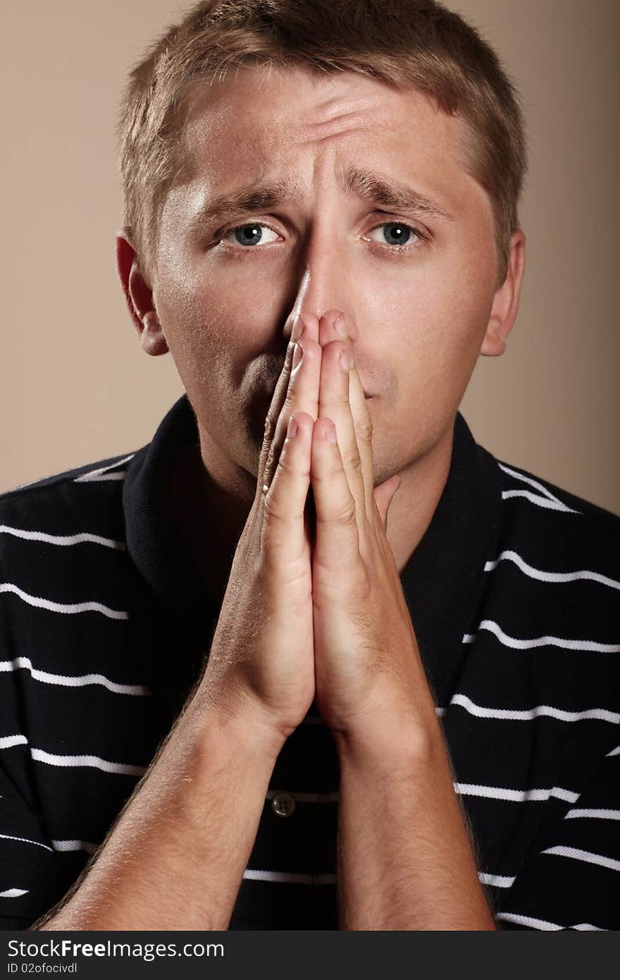 Portrait of young man. studio shot