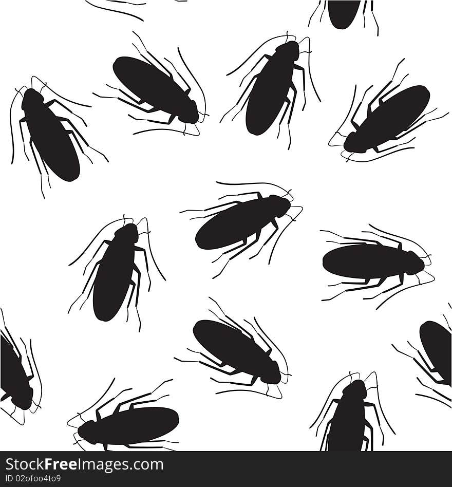 Seamless pattern of crawling cockroach. Seamless pattern of crawling cockroach