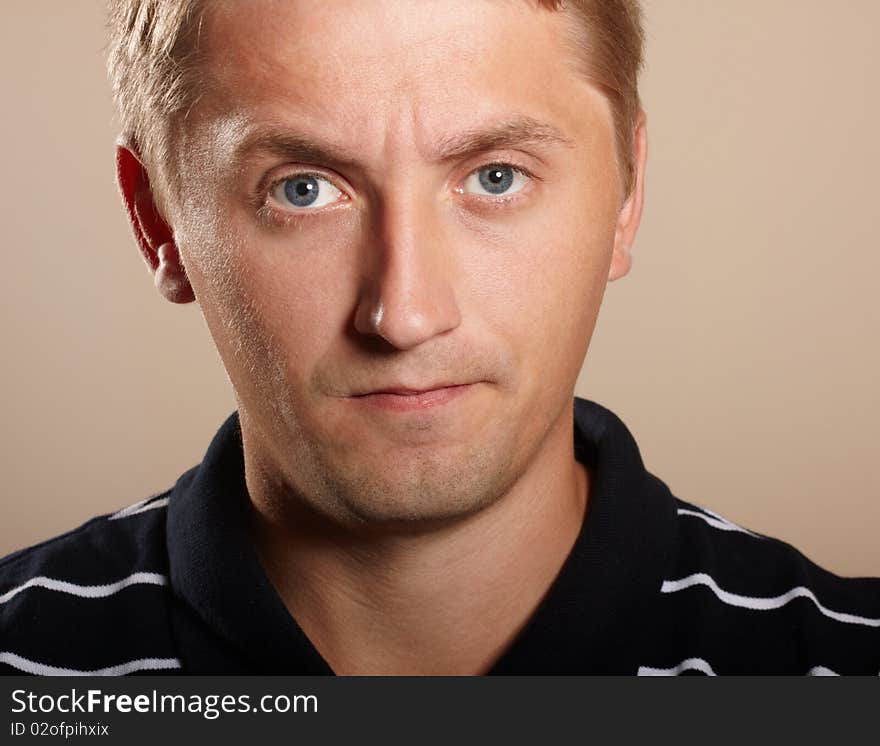 Portrait of young man. studio shot