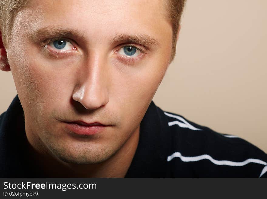 Portrait of young man. studio shot