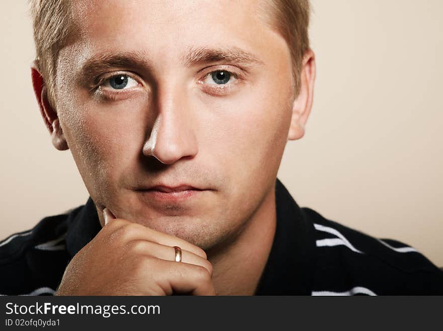 Portrait of young man. studio shot