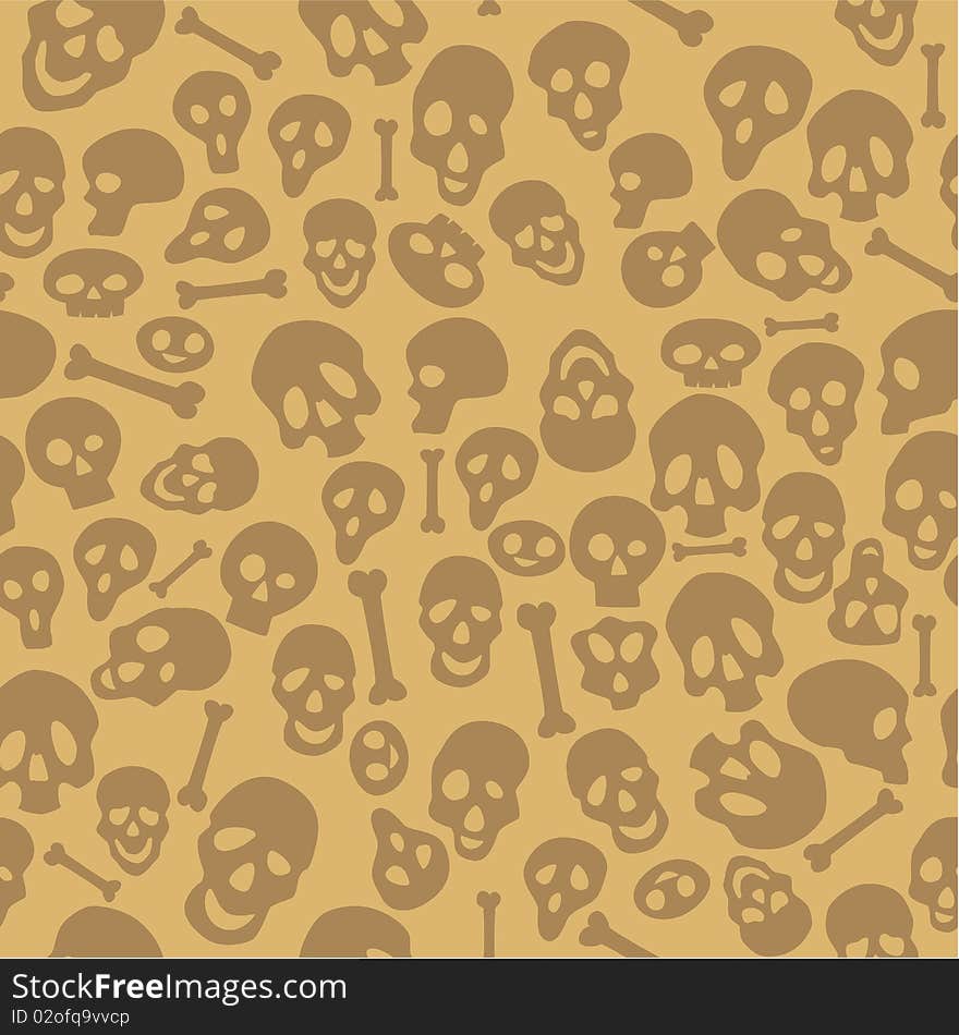 Seamless wrapping paper with skuls. Seamless wrapping paper with skuls