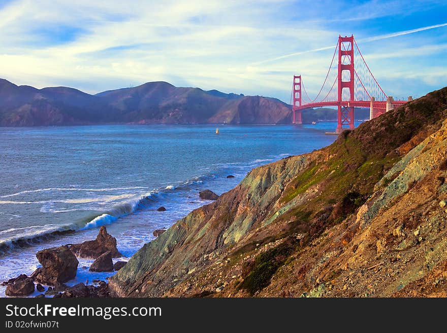 Golden Gate Bridge in San Francisco, California.