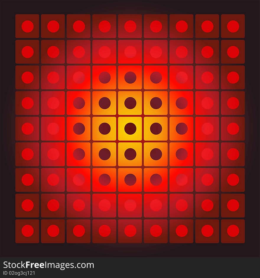 Red abstract background. Simple design with optical effect.