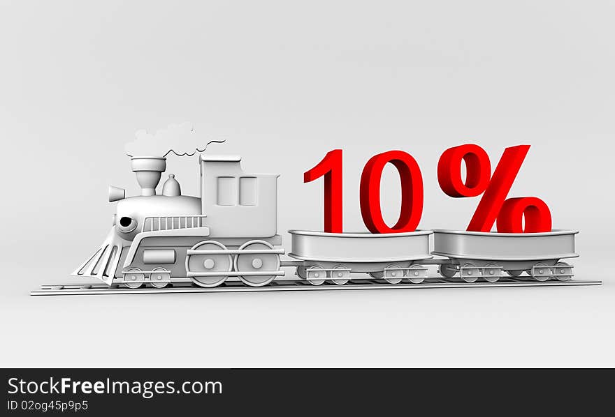 3d train with the car Wieseth 10% discount