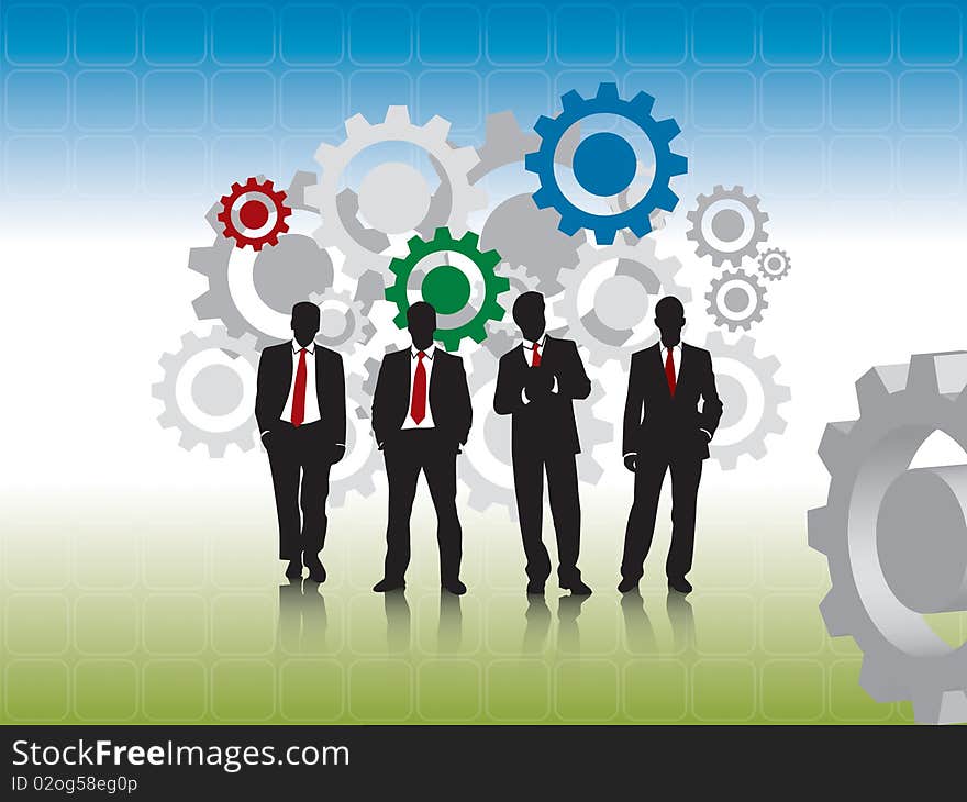 Businessmen and project management, created in . Businessmen and project management, created in