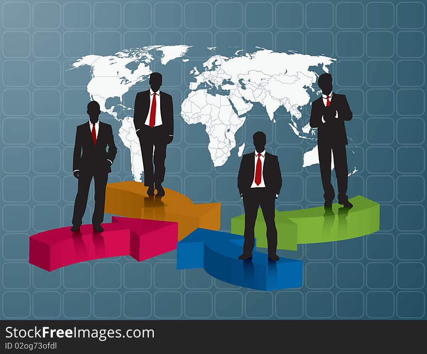 Silhouette Of Businessmen