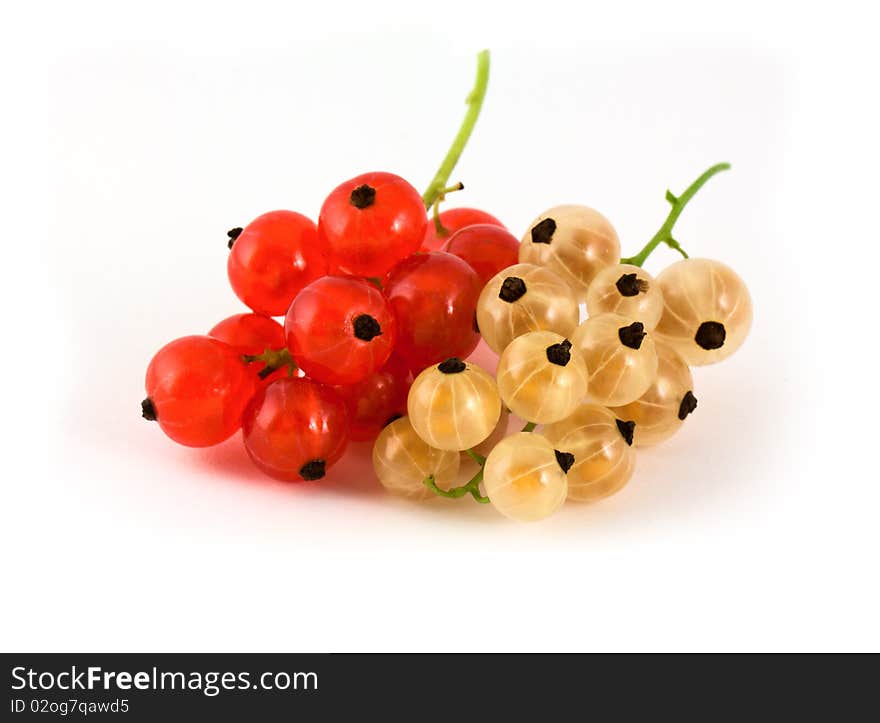 Currtant berries isolated on white background. Currtant berries isolated on white background