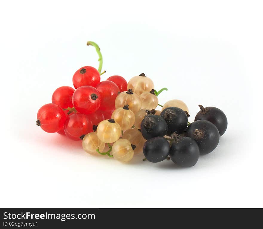 Currtant berries isolated on white background. Currtant berries isolated on white background