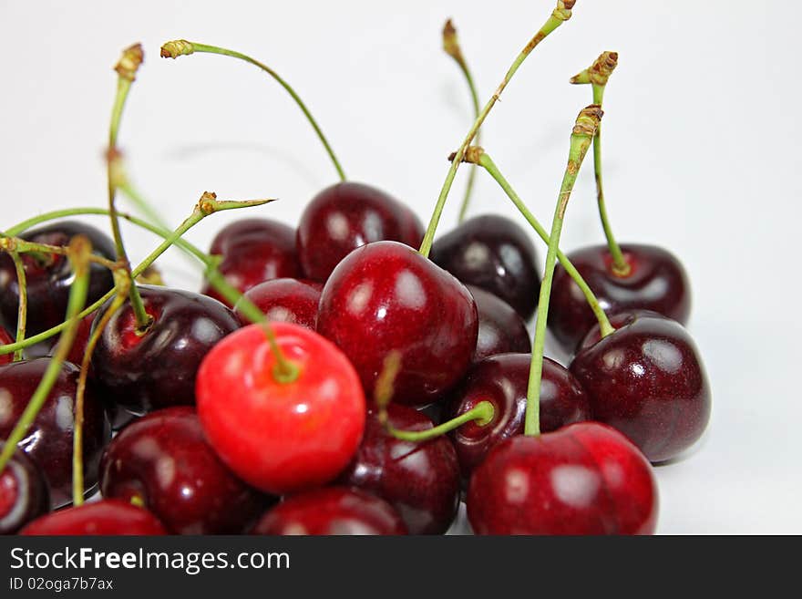 Pile of fresh Ripe Cherries