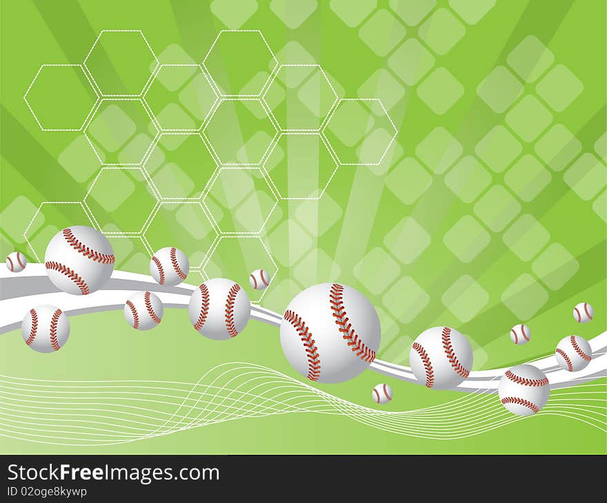 background with baseballs