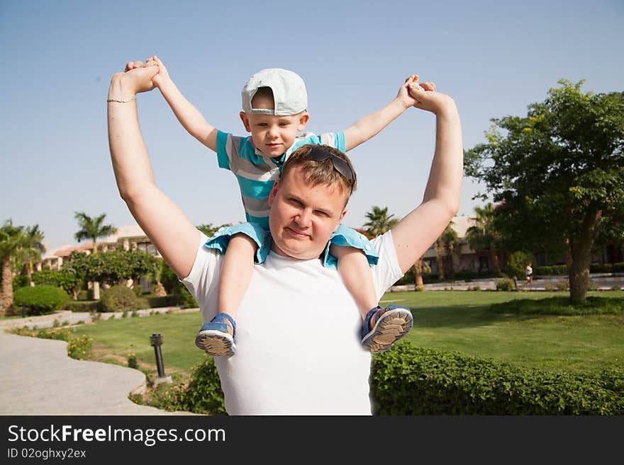 Happy Father And Son