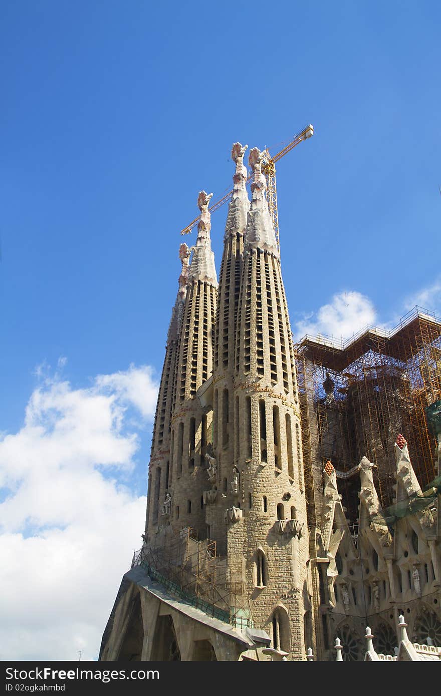 La Sagra Familia cathedral in Barcelona Spain