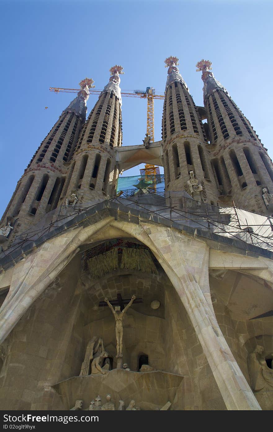 La Sagra Familia cathedral in Barcelona Spain