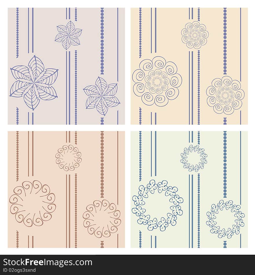 Abstract style floral vector background. Abstract style floral vector background