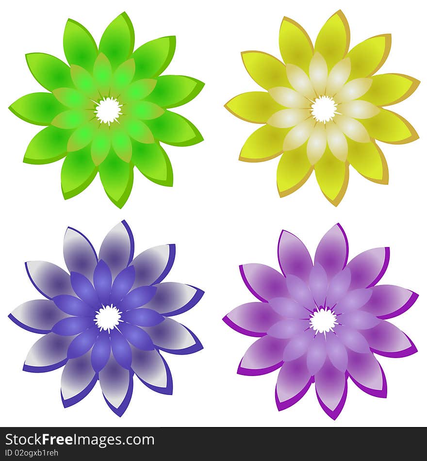 vector set of floral designs