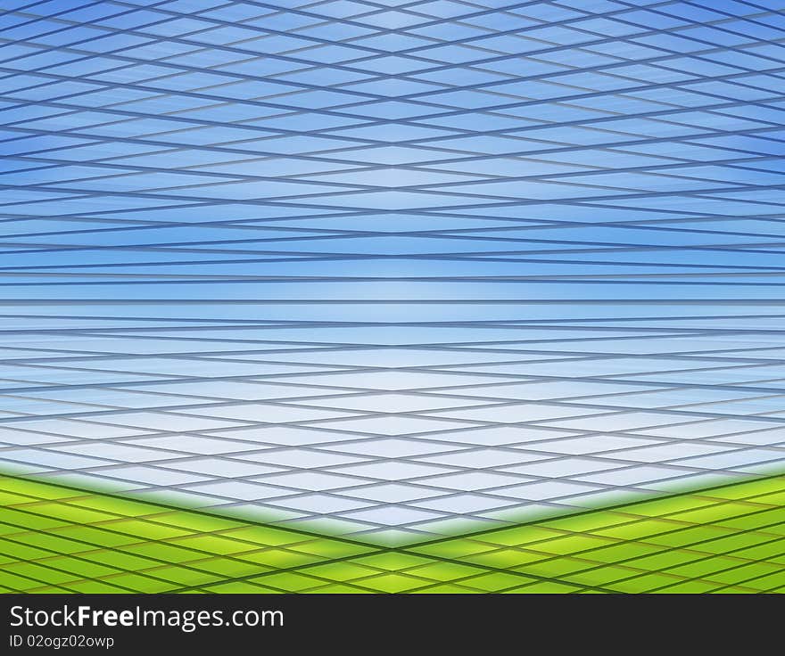 Blue and green dynamic background, Lines illustration. Blue and green dynamic background, Lines illustration