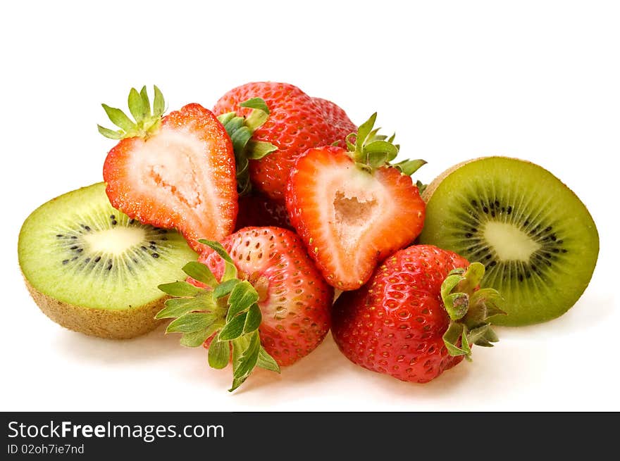 Kiwi and strawberries