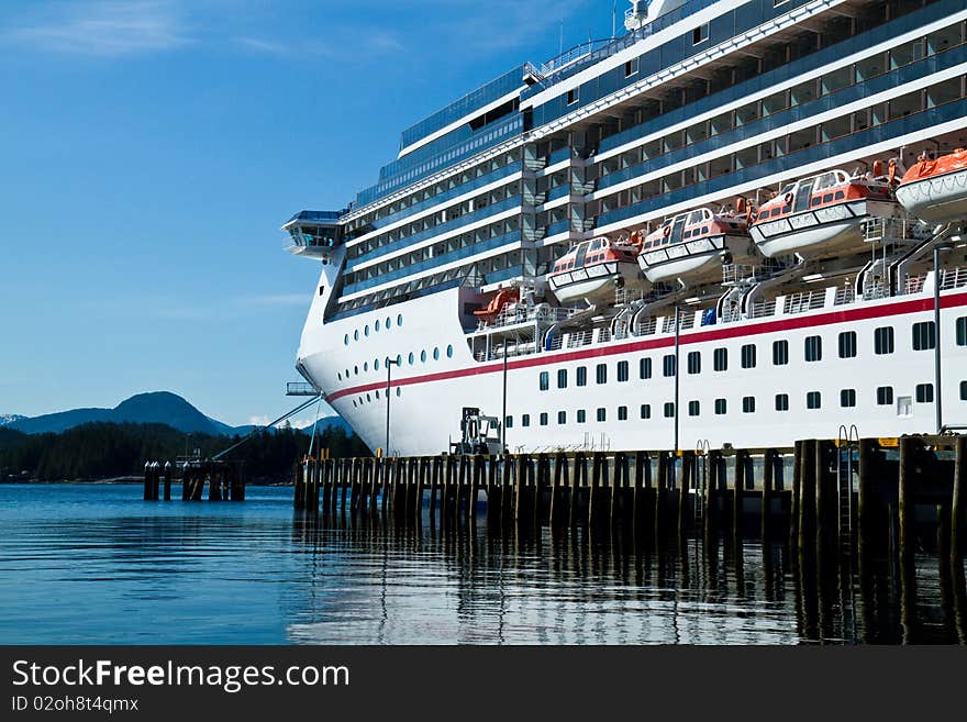 Docked Cruise Ship