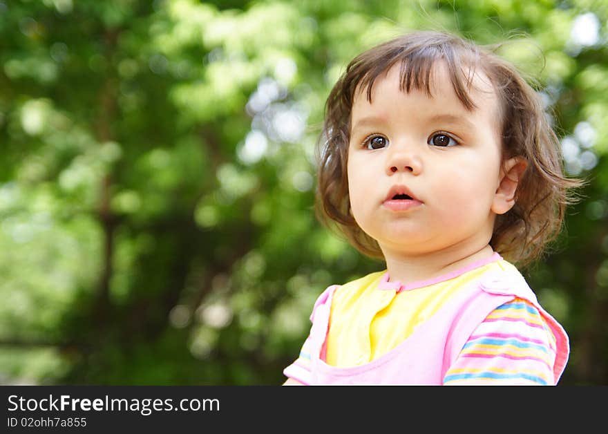 Portrait of the little beautiful child. Portrait of the little beautiful child