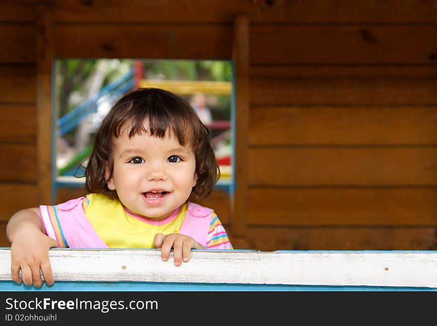 Portrait of a beautiful smiling child. Portrait of a beautiful smiling child