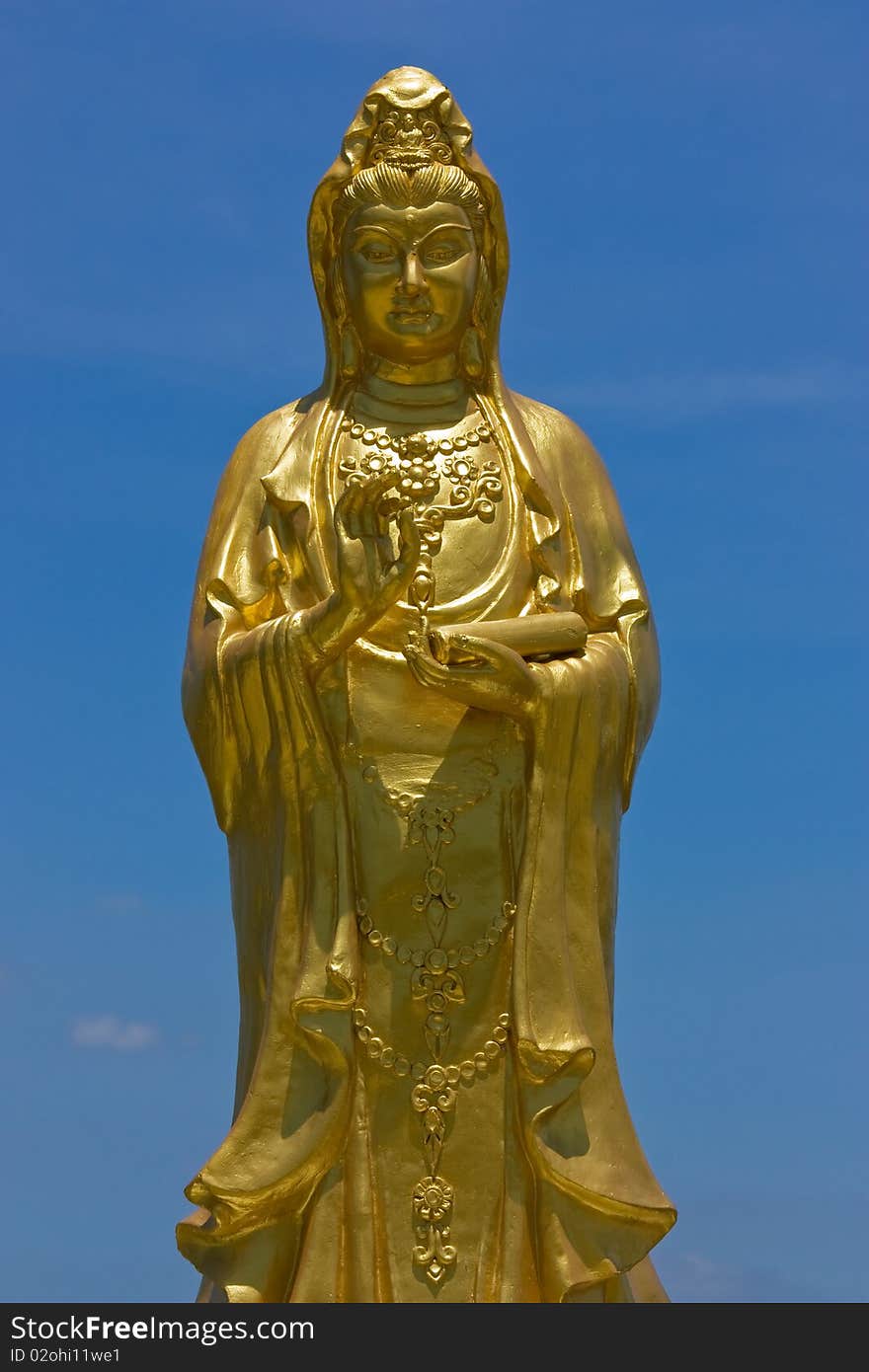 Blessing of chinese goddess statue