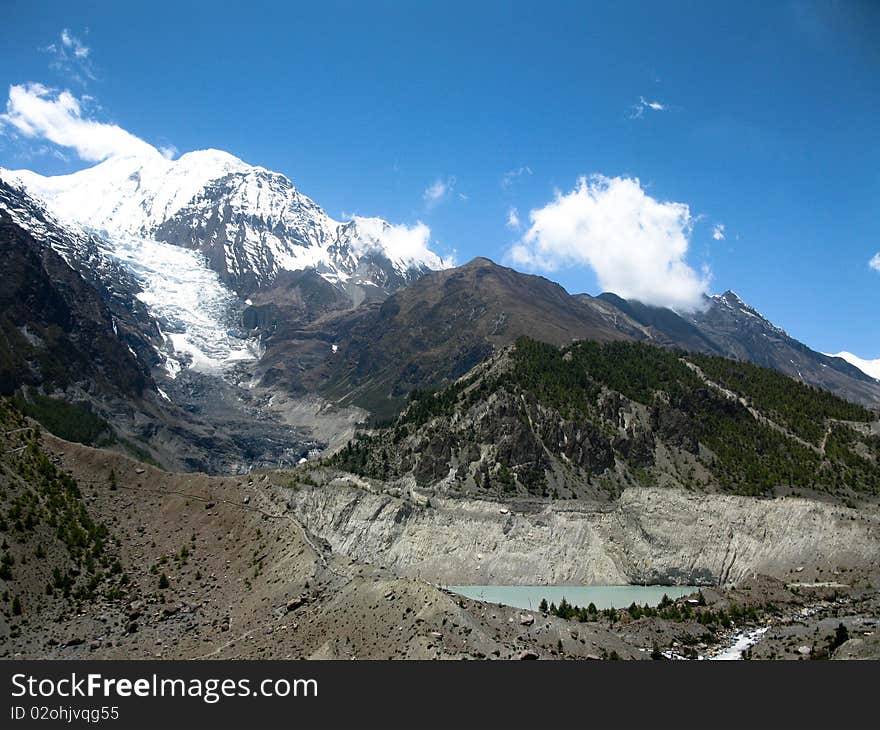 Track around Annapurna, Everest base camp. Track around Annapurna, Everest base camp