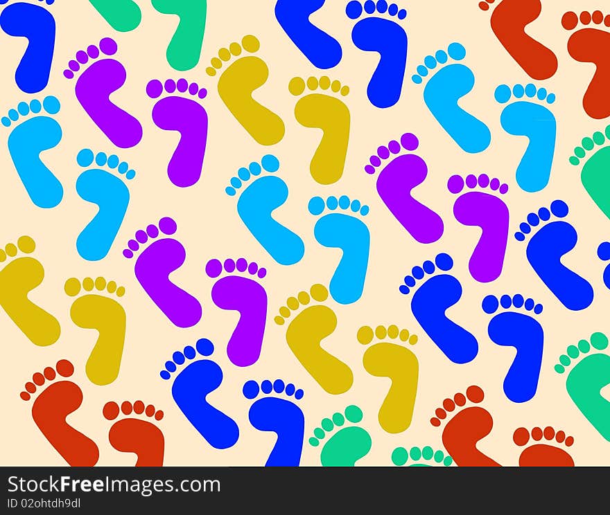 Image of foot print background