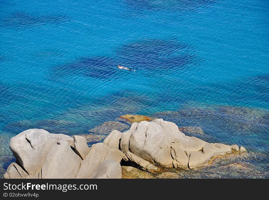 Beautiful sea of Punta Molentis, Villasimius, in Sardinia, Italy. Beautiful sea of Punta Molentis, Villasimius, in Sardinia, Italy.