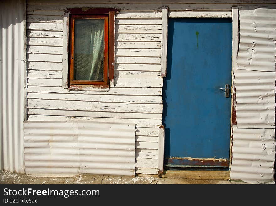 A typical shack in a township in South Africa. A typical shack in a township in South Africa