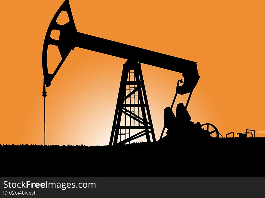 Pumpjack Silhouette