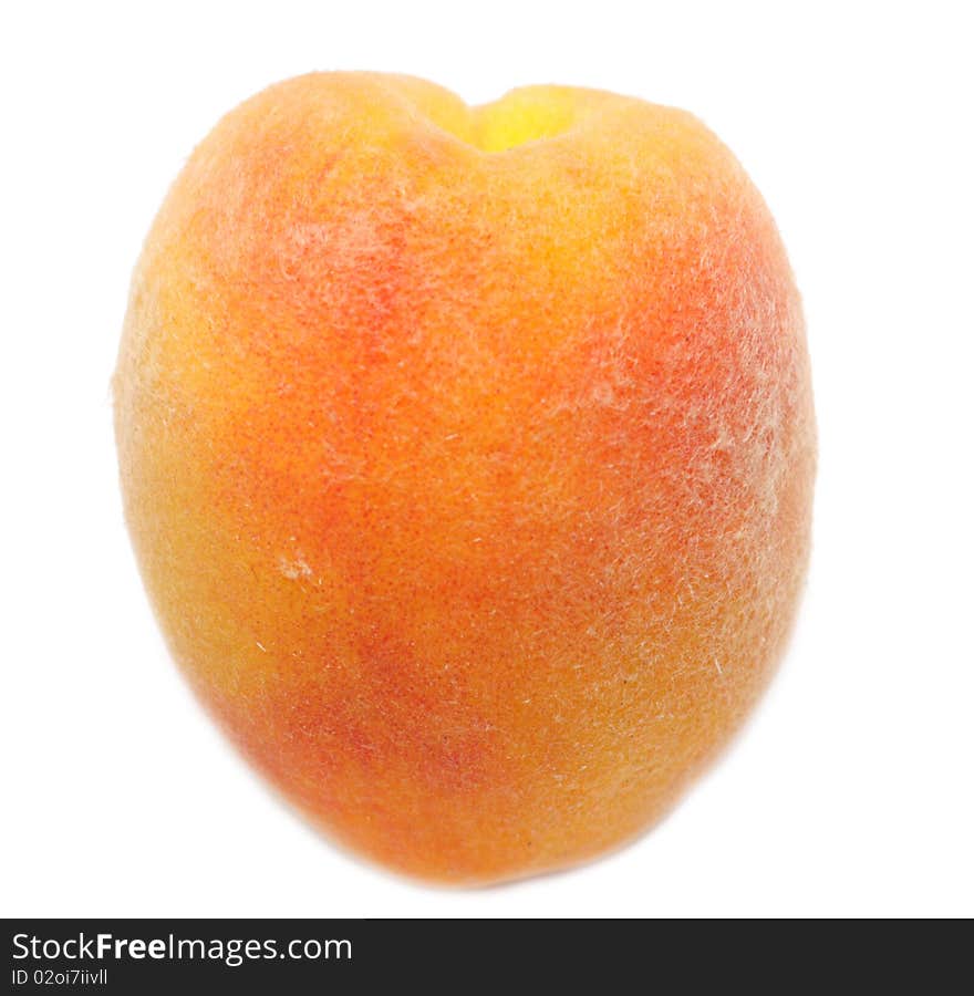 Peach isolated on white background