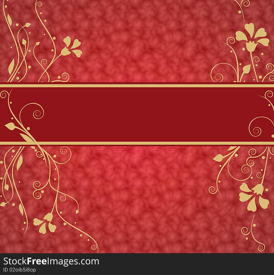 Red Luxurious Background With Place For Text