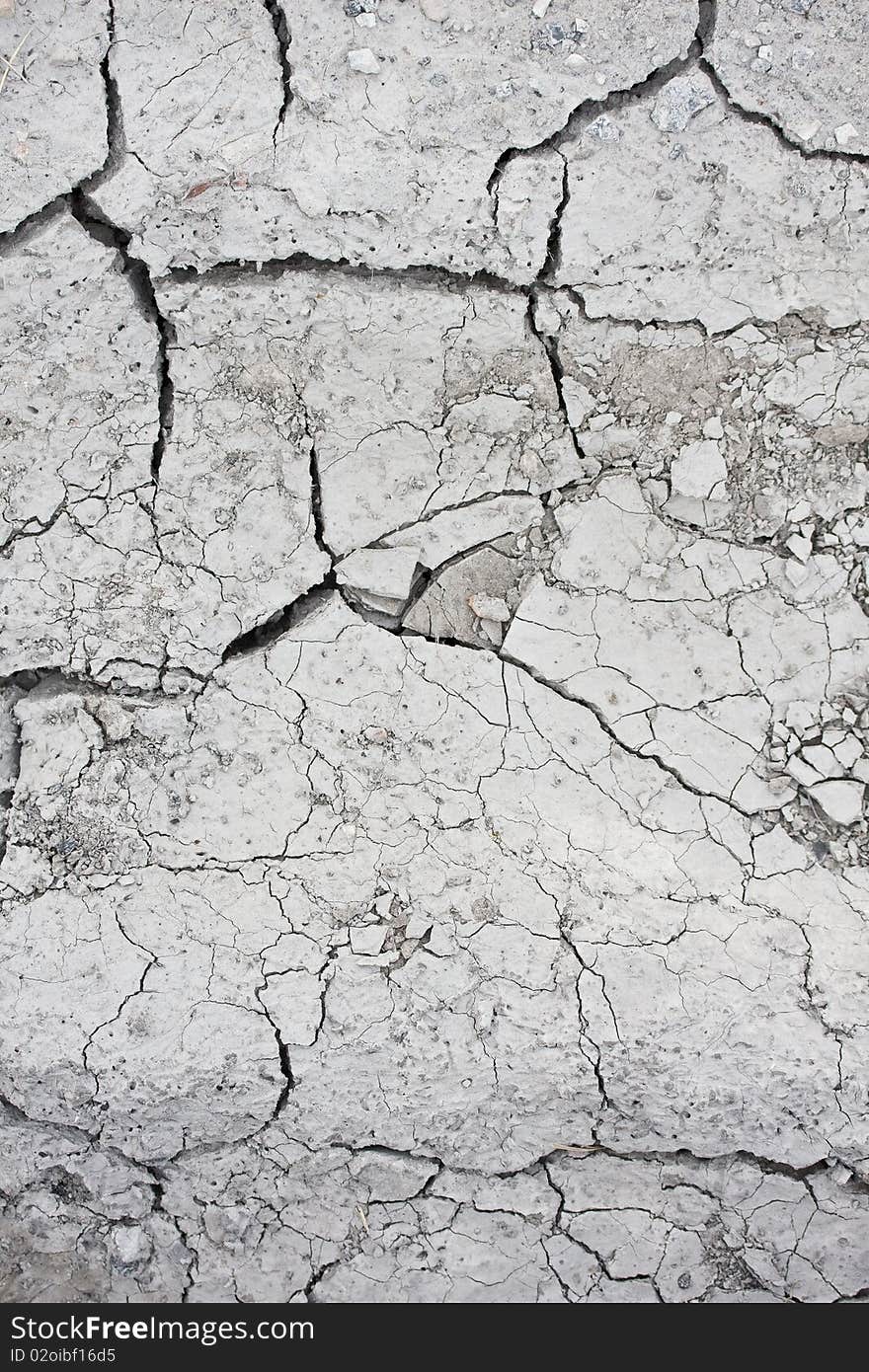 Dry and cracked ground