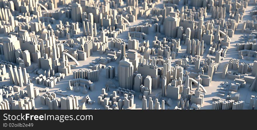 City scape of toy city. Image has depth of field to suggest that the city is in small scale. light is strong suggesting mid day hours. City scape of toy city. Image has depth of field to suggest that the city is in small scale. light is strong suggesting mid day hours.