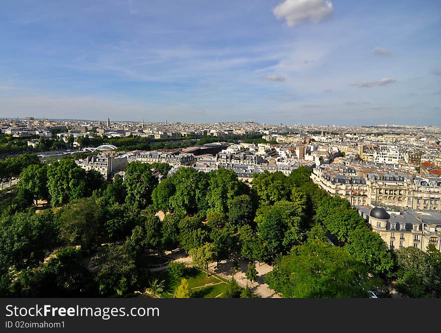 Paris France View From Eiffel Tower