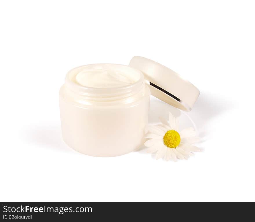 Natural cream with chamomile