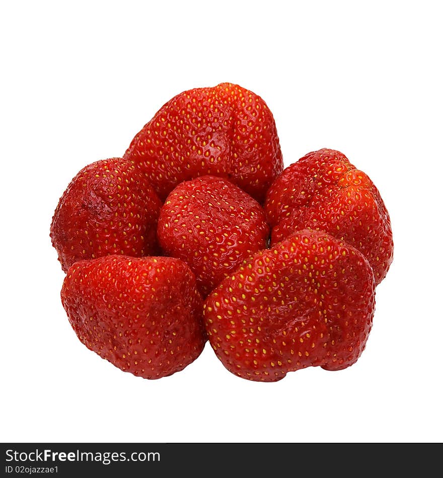 Garden strawberry isolated on white background