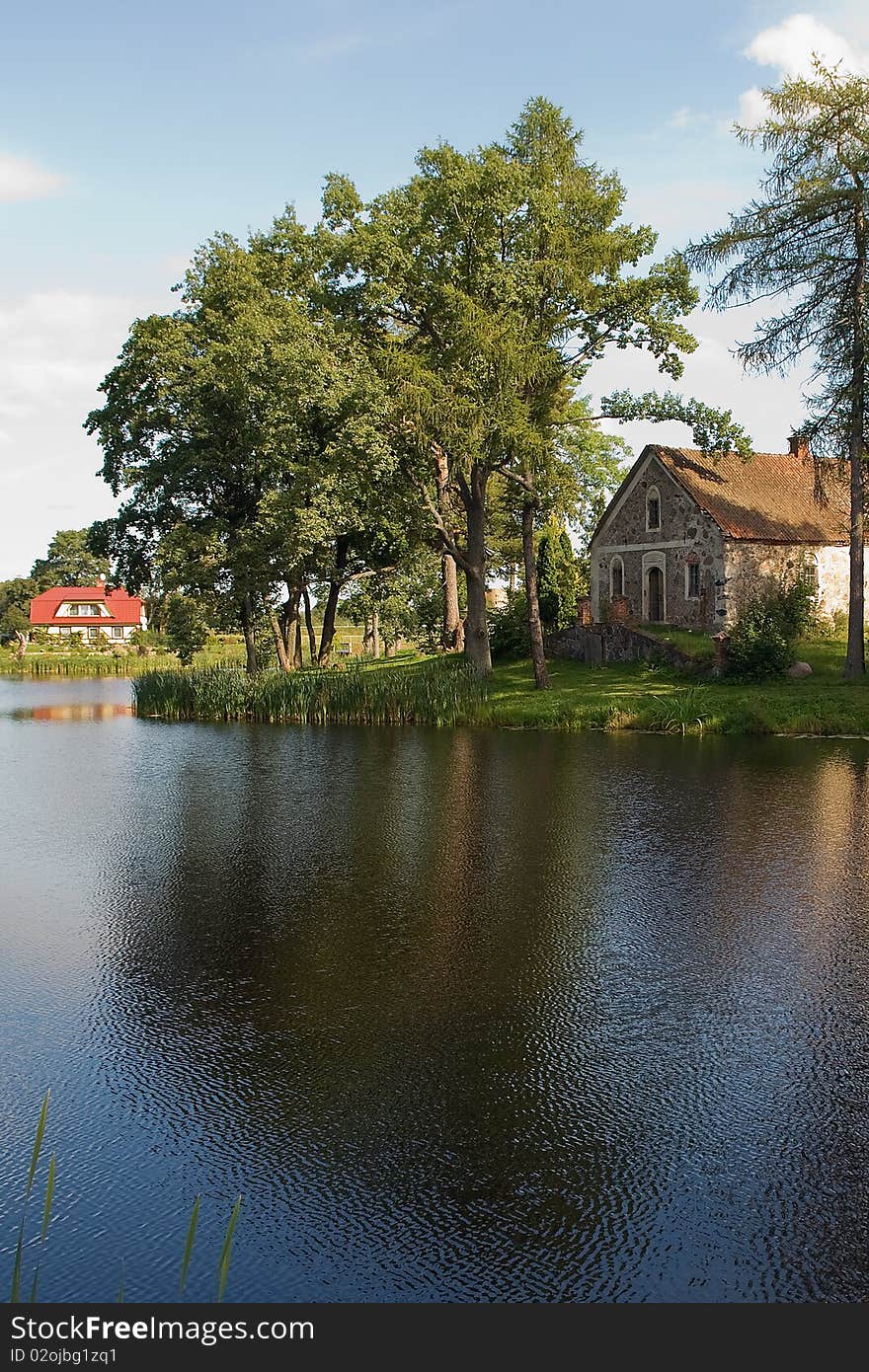 House on lake